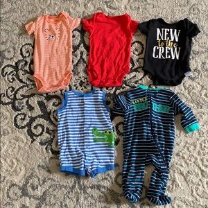 Baby boy onesie and pajama lot Size 3 months